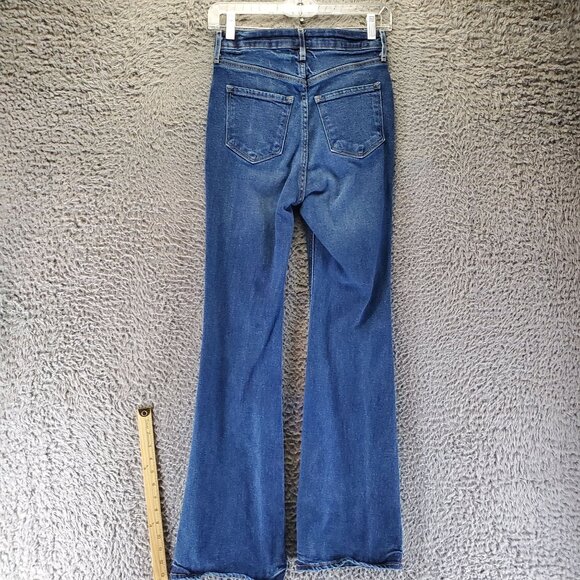Old Navy Jeans Womens 0 Blue Flare Higher High-Rise Secret-Smooth Pockets - Picture 11 of 12